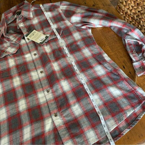 Field & Stream Cotton Gray & Red Flannel Long Sleeve Shirt Sz XXL - Picture 9 of 9